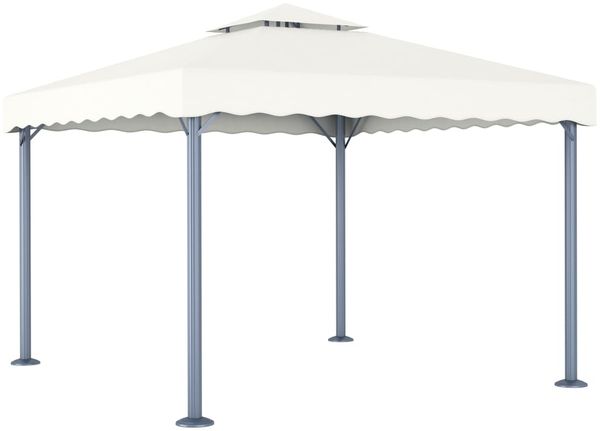 Gartenpavillon, Pavillon 300 x 300 cm Creme Aluminium
