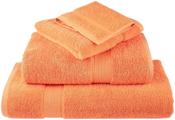 vidaXL Premium Waschhandtücher SOLUND 2 Stück Orange 30x30 cm 600 g/m² 137371 Bild 4