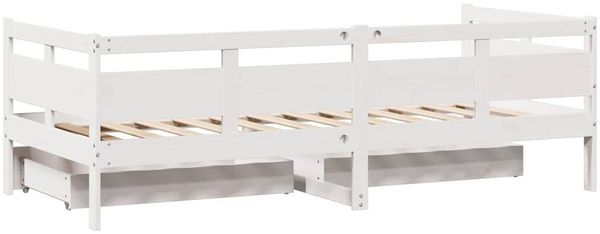 vidaXL Tagesbett mit Schubladen Weiß 90x200 cm Kiefernholz 3302115 Bild 6