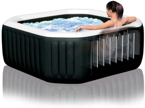 Intex Pure Spa Octagon Bubble Jet mit Salzwassersystem Ø201x71 cm Außenwhirlpools