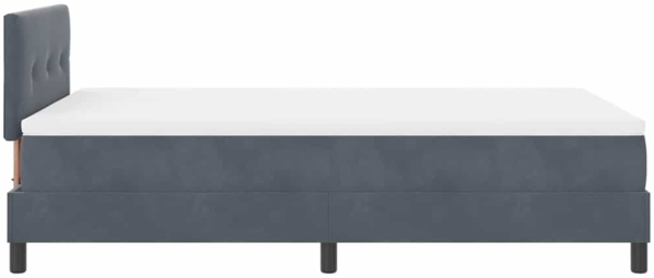 vidaXL LED Boxspringbett mit Matratze Dunkelgrau 120 x 190 cm Samt 3342639 Bild 8