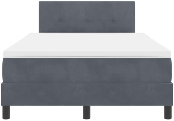 vidaXL LED Boxspringbett mit Matratze Dunkelgrau 120 x 190 cm Samt 3342639 Bild 7