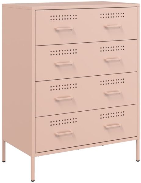 Sideboard, Kommode Rosa 68x39x89 cm Stahl j2498p