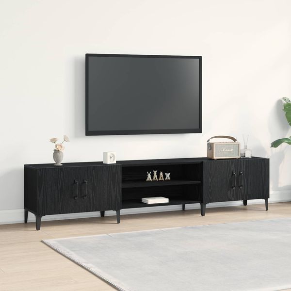 vidaXL TV-Schränk Schwarz Eichen-Optik 180 x 31,5 x 40 cm 862818