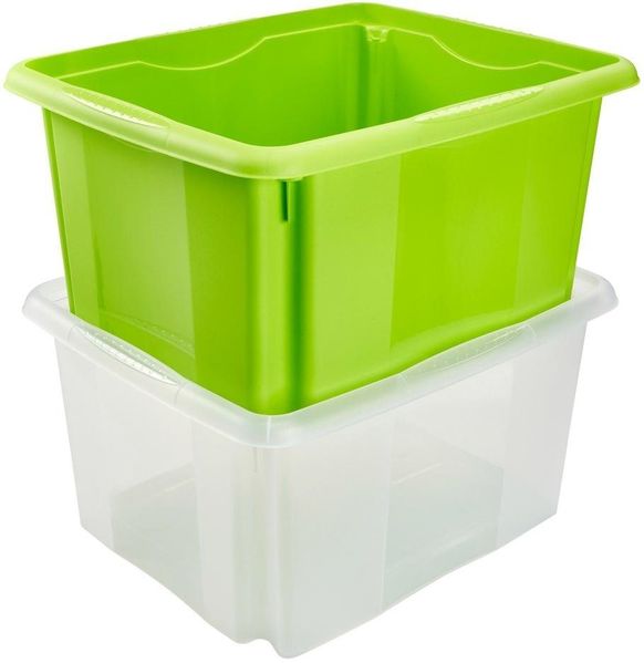 keeeper Organizer emil (Set, 2 St, 2), Aufbewahrungsbox, 24 L, mit Deckel, hochwertiger Kunststoff