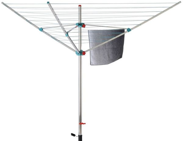 PROREGAL® Wäschespinne Wäschespinne Vento 3 Tragarmen Aluminium Ø 180x180cm