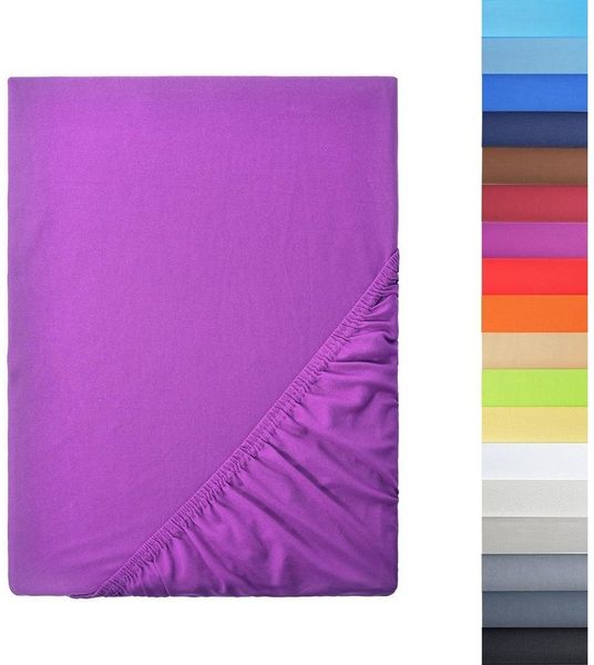 NatureMark - Mikrofaser SPANNBETTLAKEN zum Sparpreis! viele Größen und Farben Markenware (180x200-200x200 cm, lila)