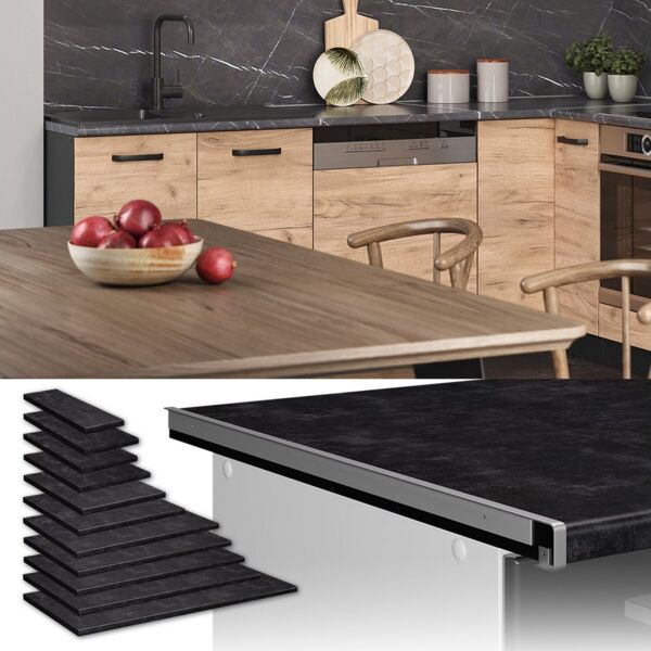 Küchenarbeitsplatte R-Line Anthrazit 100 cm Vicco