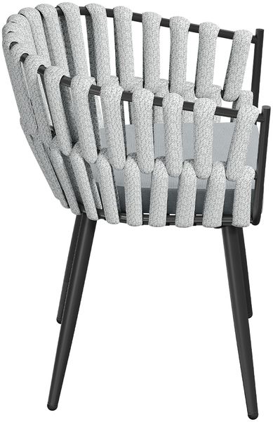 STEELSØN 'Tarian' Gartenstuhl im Rope Design, 6er-Set, hellgrau, Loungesessel bis 120 kg belastbar, inkl. Sitzkissen, wetterfest & höhenverstellbar Bild 14