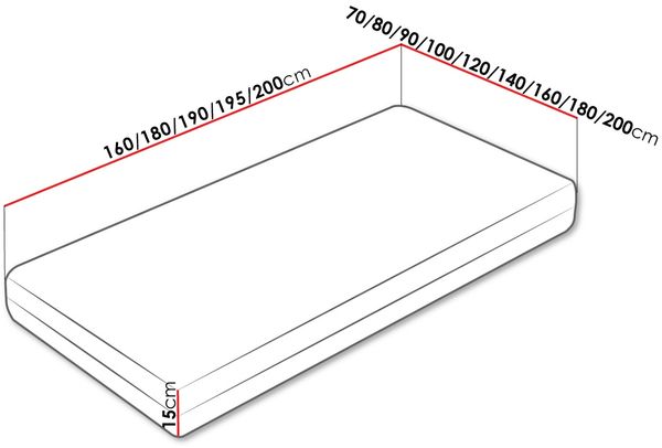 Komfortschaummatratze Zeus 15, 90x200 cm Bild 7