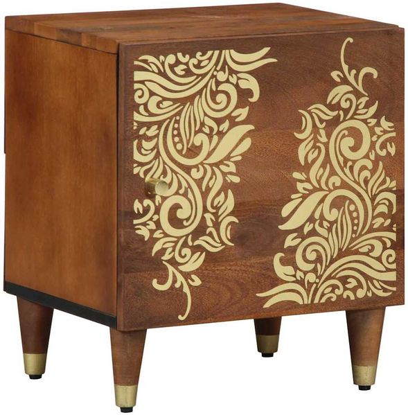 vidaXL Nachttisch mit Tür Honigbraun 40 x 33 x 46 cm Massivholz Mango 4018732