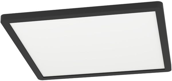 EGLO LED Deckenlampe außen Minerario, Outdoor Deckenleuchte, Außenleuchte Balkon Terrasse, Außenlampe Decke aus Kunststoff in Schwarz, IP54, warmweiß, 29x29 cm