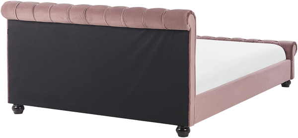 Polsterbett Samtstoff rosa 180x200 cm AVALLON Bild 6