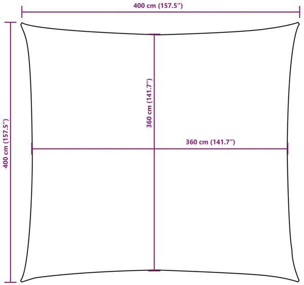 vidaXL Sonnensegel Oxford-Gewebe Quadratisch 4x4 m Creme 135194 Bild 10