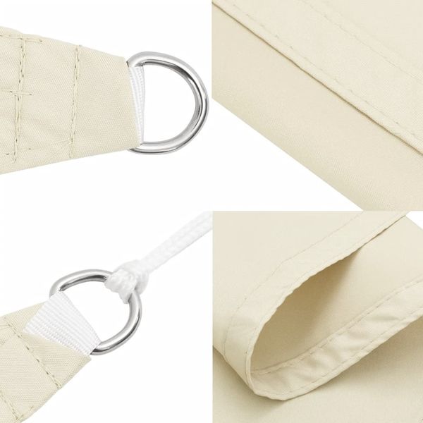 vidaXL Sonnensegel Oxford-Gewebe Quadratisch 4x4 m Creme 135194 Bild 6