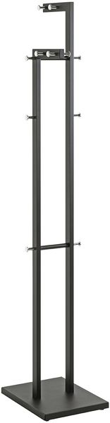 Garderobenständer >54554< in chrom, schwarz, Metall - 42x175x30cm (BxHxT)