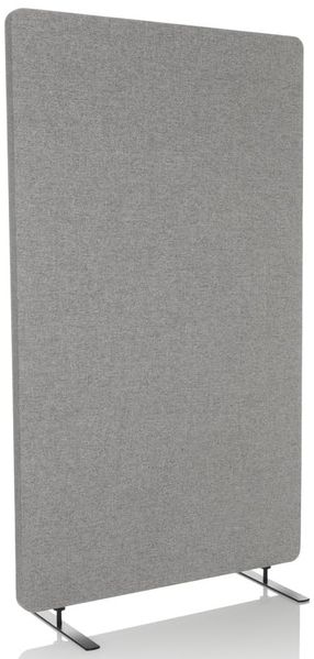 hjh OFFICE Akustik Trennwand 142 cm hoch FLEXMIUT Stand Raumteiler Büro Sichtschutz Pinnwand, Hellgrau 891013