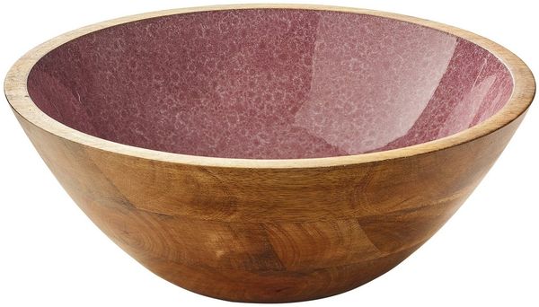 Schüssel Schale Obstschale Mangoholz Ø30 x 11,5cm ZASSENHAUS MINERAL ROSE 080568