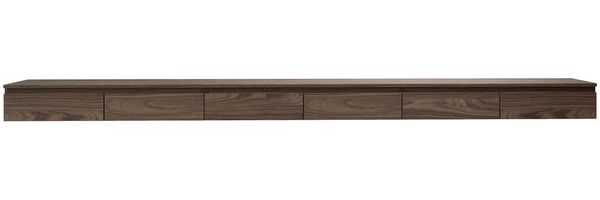Selsey 'Bemmi Slim' - TV-Hängeboard 4-türig, Holzoptik Walnuss Wisconsin, 300 cm