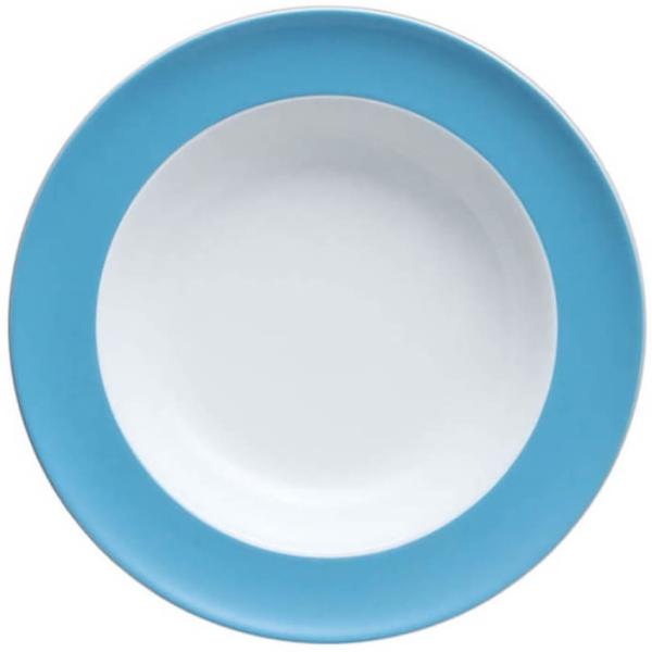 Thomas Sunny Day Suppenteller, Pastateller, Teller, Porzellan, Waterblue / Blau, Spülmaschinenfest, 23 cm, 10323