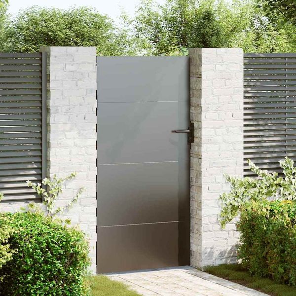 vidaXL Gartentor Schwarz 85 x 175 cm Pulverbeschichteter Stahl 42015882