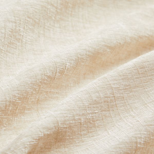 Ecksofa 216x161x81 cm Beige, modulares Chenille-Sofa mit beweglichem Hocker und 4 Kissen Bild 9