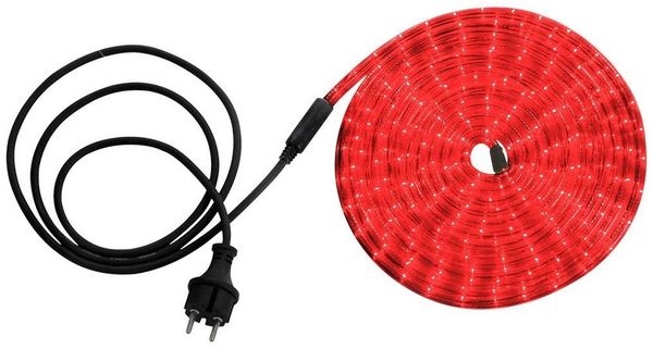 LED Lichterschlauch, rot, 1,5 m Zuleitung, Stecker, 600 cm