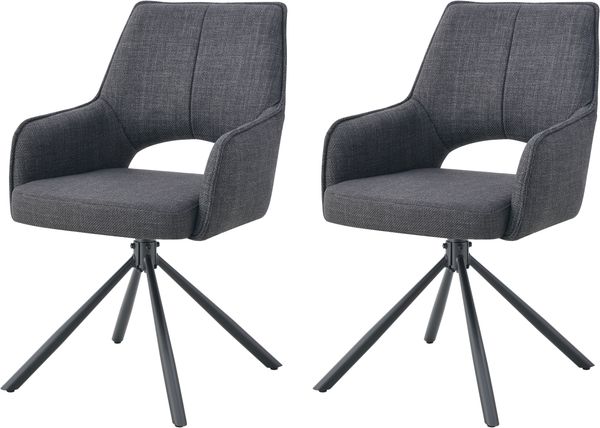 Stuhl (B/H/T): 57 x 91 x 64 cm in Anthrazit