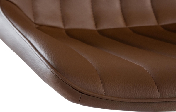 DELUKE® Barhocker 2er Set RIO - Braun, Kunstleder, Chrom Barhocker mit Lehne Barstuhl Tresenhocker Tresenstuhl Kneipenhocker Kneipenstuhl Bild 7