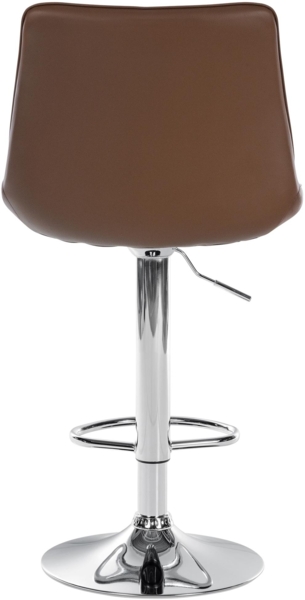 DELUKE® Barhocker 2er Set RIO - Braun, Kunstleder, Chrom Barhocker mit Lehne Barstuhl Tresenhocker Tresenstuhl Kneipenhocker Kneipenstuhl Bild 6