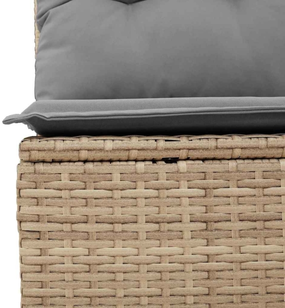 vidaXL 9-tlg. Garten-Sofagarnitur mit Kissen Beige Poly Rattan 3326210 Bild 9