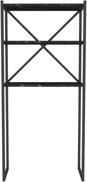 Waschmaschinenregal Askersund Marmor-Optik, schwarz [en. casa] Bild 6