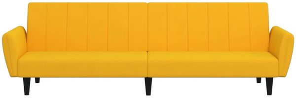 vidaXL Schlafsofa 2-Sitzer Gelb Samt 375864 Bild 5