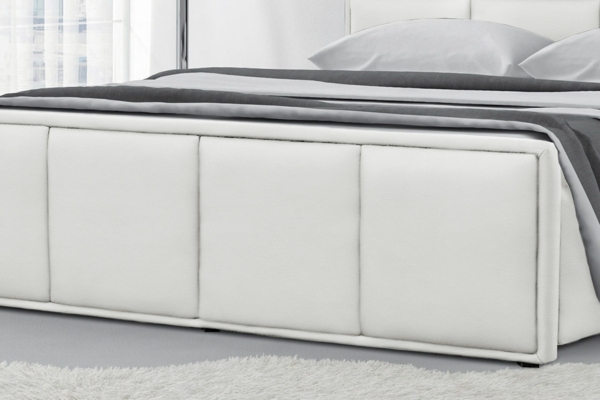 99rooms Rosemarie Polsterbett Kunstleder SOFT Weiß 180x200 cm ohne Bettkasten Bild 5