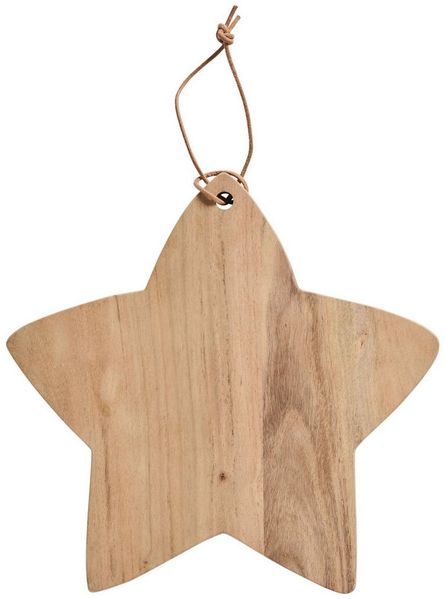 Ib Laursen - Schneidebrett Servierbrett Vesperbrett Holz Stern 30cm 17103-00