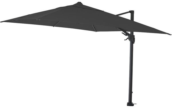 SIENA GARDEN Bosco N+ Ampelschirm anthrazit/anthrazit 300x300 cm Gestell Aluminium anthrazit, Bezug 100% Polyester, 280g/m² in anthrazit-meliert, UPF 50+
