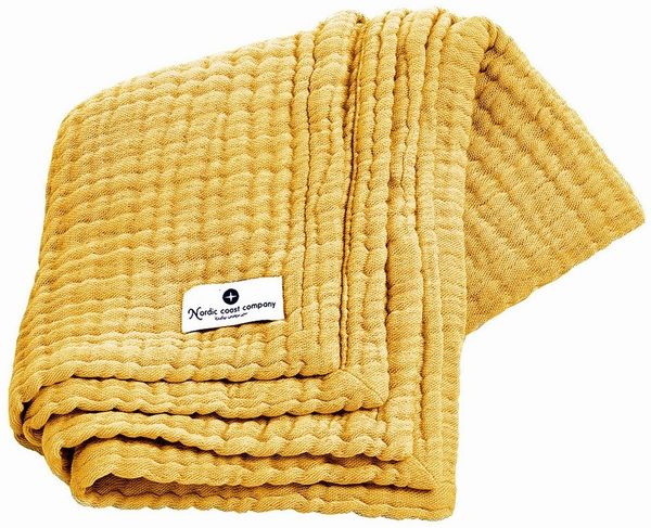 Babydecke Babydecke Musselin Kuscheldecke Puckdecke Baby & Neugeborene, Nordic Coast Company, Sommerdecke, Puck-u. Stilltuch, Einschlagdecke, Baumwolle atmungsaktiv