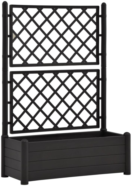 vidaXL Pflanzkübel mit Spalier 100x43x142 cm PP Anthrazit 313985