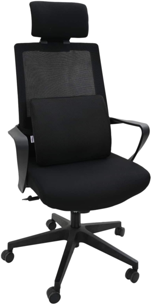 vidaXL Kopfkissen mit Kissen Schwarz 34 x 31,5 x 12 cm Netzgewebe 42012707