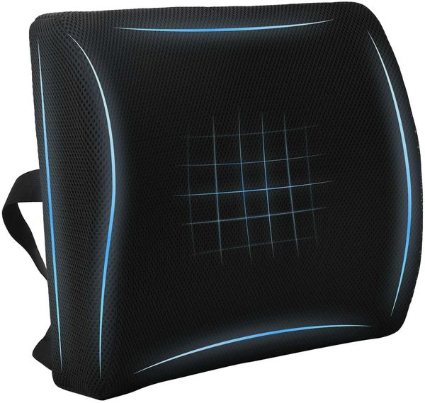 vidaXL Rückenkissen Schwarz Viscoschaum 35,5 x 30 x 12 cm 42012707