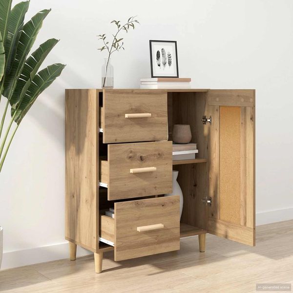 vidaXL Sideboard Artisan-Eiche 69,5 x 34 x 90 cm Holzwerkstoff 8009842