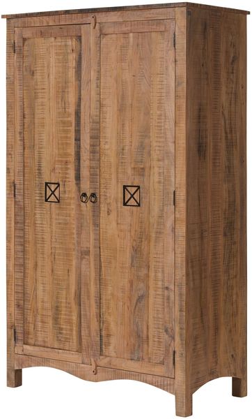 Kleiderschrank Akazie 118x60x198 natur versiegelt NATURE OF SPIRIT #242