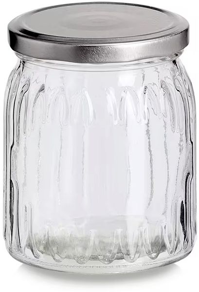 ZELLER 19059 Einmachglas 470 ml mit Metalldeckel, ca. Ø 9 x 11 cm