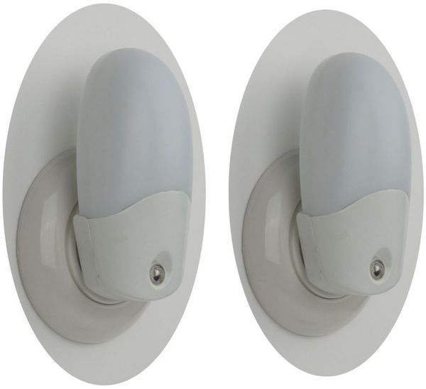 2er Set LED-Nachtlichter OVAL mit Dämmerungssensor für Ihre Sicherheit