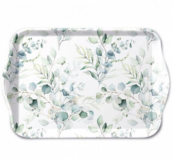 Ambiente Luxury Paper Products Tablett Dekotablett, Serviertablett, Planzen, Blumen, Tiere, Vogel, Melamin Eukalyptus überall / Blatt Kollektion, (1-tlg), Meer, Strand Sommer, Frühling, Herbst, Winter