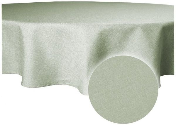 Haus und Deko Tischdecke Tischdecke rund Leinenoptik Lotuseffekt Tischwäsche Wasserabweisend (1-tlg)