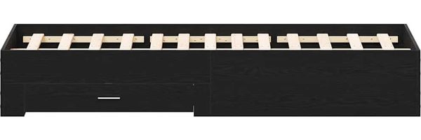 vidaXL Bettrahmen Schwarz Eichen-Optik 140 x 190 cm Holzwerkstoff 3333974 Bild 8