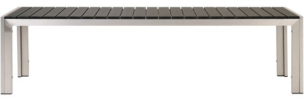 Gartentisch Set NARDO 180x90x75 cm Schwarz-Silber Bild 7