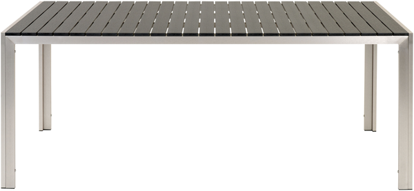 Gartentisch Set NARDO 180x90x75 cm Schwarz-Silber Bild 5