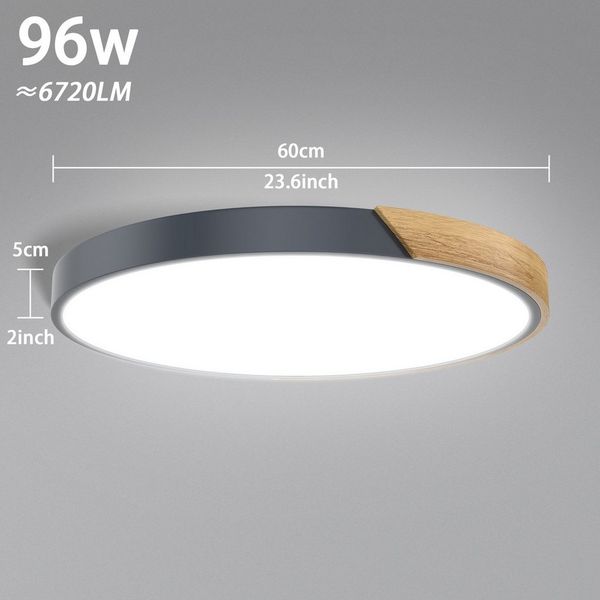 FIVMEN LED Deckenleuchte Deckenlampe Holz Deckenleuchte Deckenlampen Rund Lampen, Kaltweiß